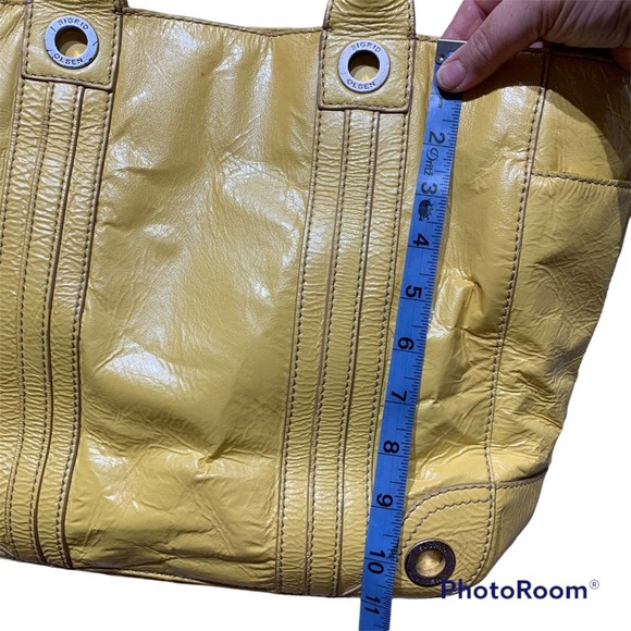 Sigrid Olsen - Large Yellow Patent Leather Tote, GUC - Picture 5 of 16